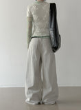 Modic Cut-out Wide Flow Cotton Pants