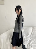 Rti Vintage V-neck Lace Hood Long Sleeve T-shirt