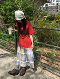 Natini Lace Check Midi Skirt