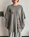 Haslin Stripe Layered Over Long Sleeve Tee
