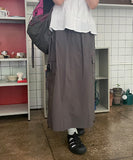 Kebu Nylon Cargo Banding Long Skirt
