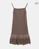 Nohi Rib Long Layered Lace Sleeveless