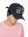 Flower Applique Camp Cap