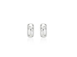 Essence Silver (W) Moissanite Accent One-Touch Earrings