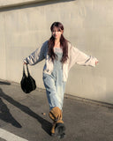 Risen Denim Wide Overalls