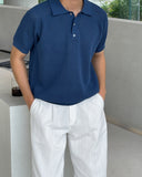 Betts Openwork Short Sleeve Collar Knit
