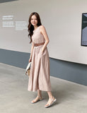 Keds Sleeveless Flare Long One Piece (Belt Set)