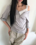 Turning Roll-up Three Quarter T-shirt