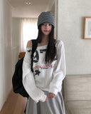 Benki Vintage One-Shoulder Sweatshirt