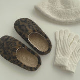 Winter Full Lining Fur Leopard Fur Slippers