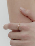 Truly Essence 14K Cross Pave Ring
