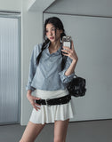 Mulve folding flare skirt pants