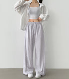 Lower Body Cover Side Pleated Wide Fit Training Pants