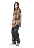 HOODED OMBRE CHECK SHIRT