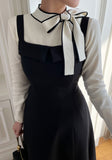 Remine Line Ribbon Tie Knit