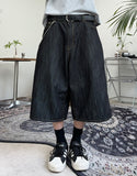 Leton embroidery bermuda denim pants
