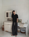 Seilen Stripe Banding Wide Slacks