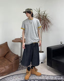 Beto Non-Faded Raw Bermuda Pants