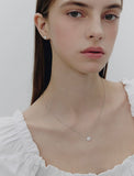 Essence Silver Moissanite Floria Necklace
