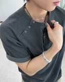 Felder Double Henley Neck Short Sleeve Tee