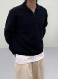 Unisex Cash Soft Knit Half Zip Up
