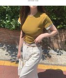 High Quality Layered Plain Slim Short Sleeve T-shirt
