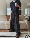 Ray Belted Wide Slacks