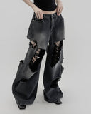 Philip Damage Wide Denim