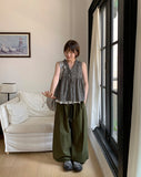 Kalgo Pintuck Banding Balloon Wide Pants