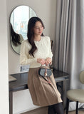 Piche Pintuck Pleat Banding Skirt