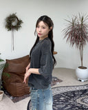 Coon Pigment Henry Neck Knit Short Sleeve