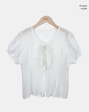 Muha Sheer Short Sleeve Blouse