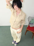 NATURAL CHECK 3/4 SHIRT