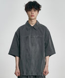 Paneled Zip-Up Shirt