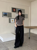 Evel Side Line Wide Long Two-Way Jogger Pants