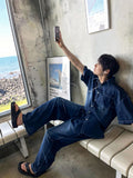 Line Brush Wide Denim