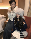 Niru shirring string long slim corduroy skirt