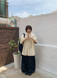 [unisex] Rimel Color Summer Over Short Sleeve Shirt