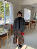 Hibata Cable Ribbon Collar Knit Cardigan