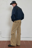 eyelet denim bootcut pants