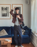 Dane raw wide denim