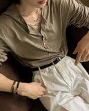 Slave Henley Neck T-shirt