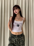 Forever numbering lace crop sleeveless