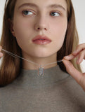 Volume Square H BAR Necklace L