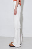 milky tassel cotton pants