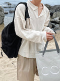 Summer Boucle Collar TOP Long Sleeve Ver