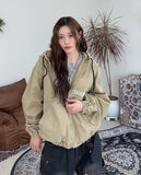 Dope Dyeing Embroidered Hood Jacket
