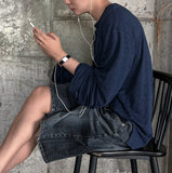 Wide bermuda denim