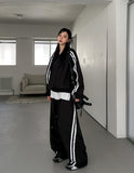 Tudi Diagonal Track Nylon Wind Jumper