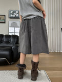 Pio Stud Double Knee Washed Bermuda Pants